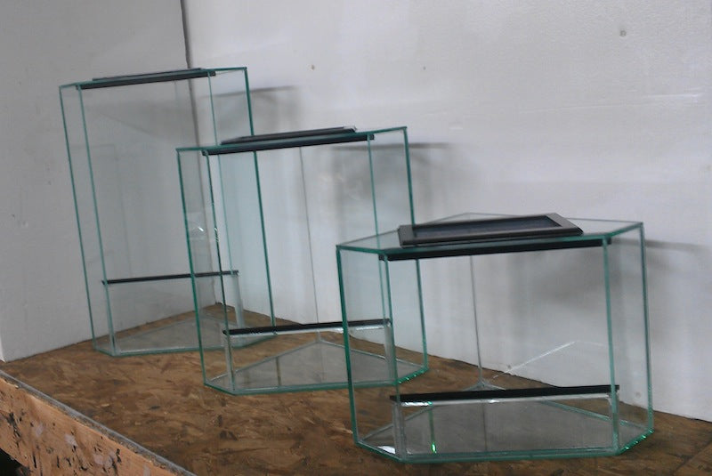 24″L  x 24″D x 48″T Glass Corner Reptile Terrarium