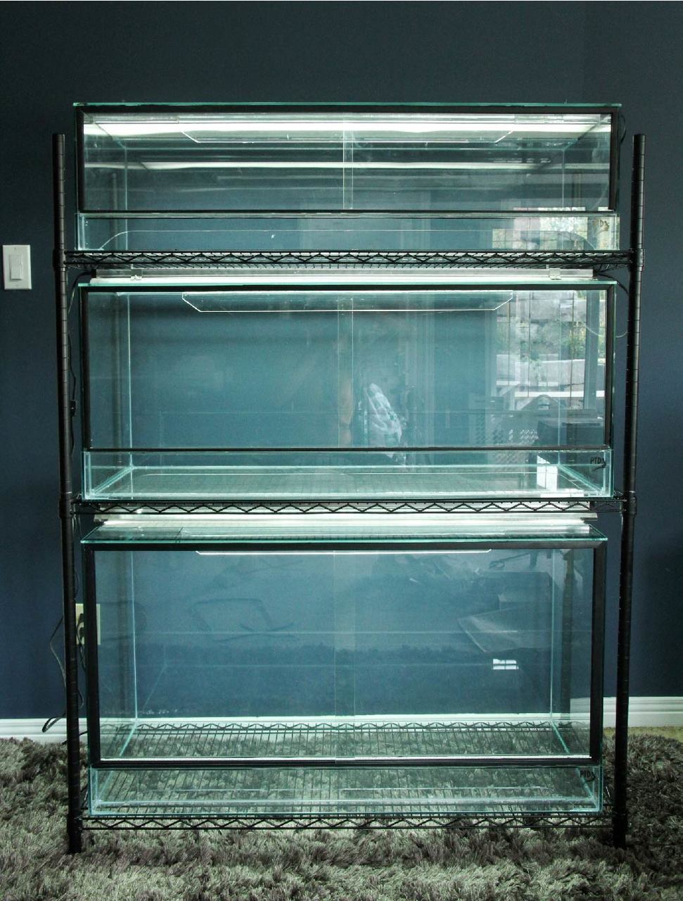 48"L x 24"D x 18"T Glass Reptile Terrarium