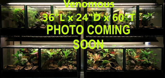 36"L x 24"D x 60"T Glass Venomous Reptile Terrarium