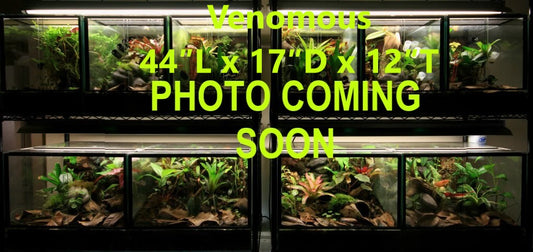 44″L x 17″D x 12″T Glass Venomous Reptile Terrarium