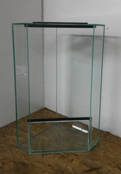 18″L x 18″D x 36″T Glass Corner Reptile Terrarium