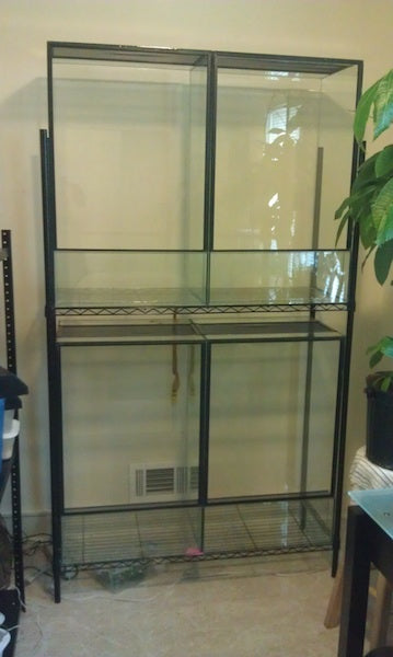 22″L x 17″D x 36″T Glass Reptile Terrarium